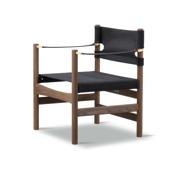 Fredericia Furniture Canvas 21 armchair Black canvas-oiled oak