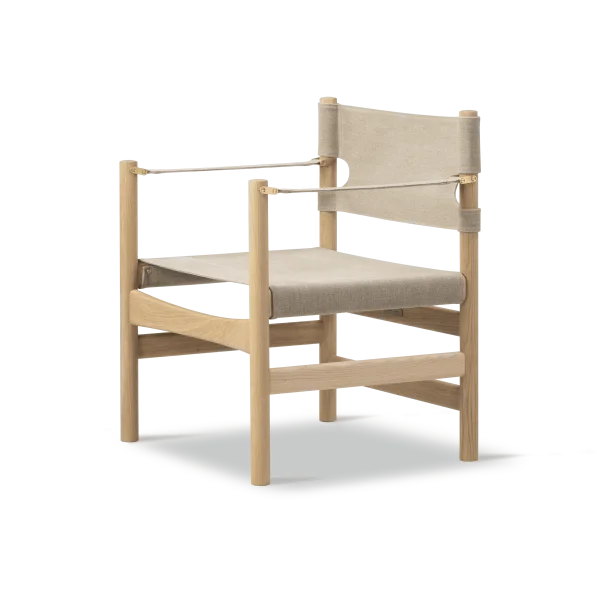 Fredericia Furniture Canvas 21 armchair Natural canvas-light oiled oak