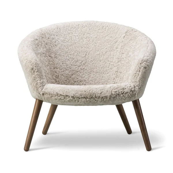 Fredericia Furniture Ditzel lounge armchair sheepskin Moonlight-walnut