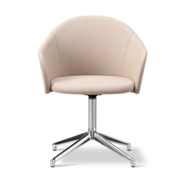 Fredericia Furniture Gomo Armchair armchair swivel base 4-star Blazer CUZ47 Fairfield-polished aluminium