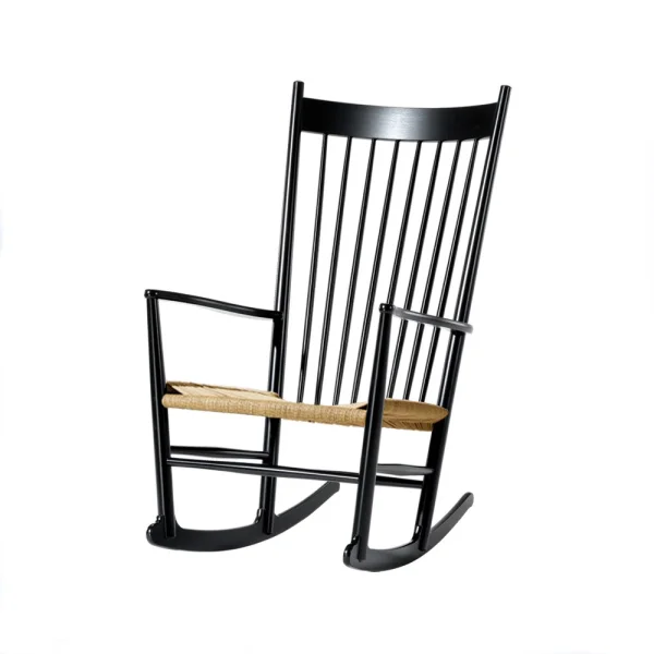 Fredericia Furniture J16 rocking chair Natural black lacquered oak