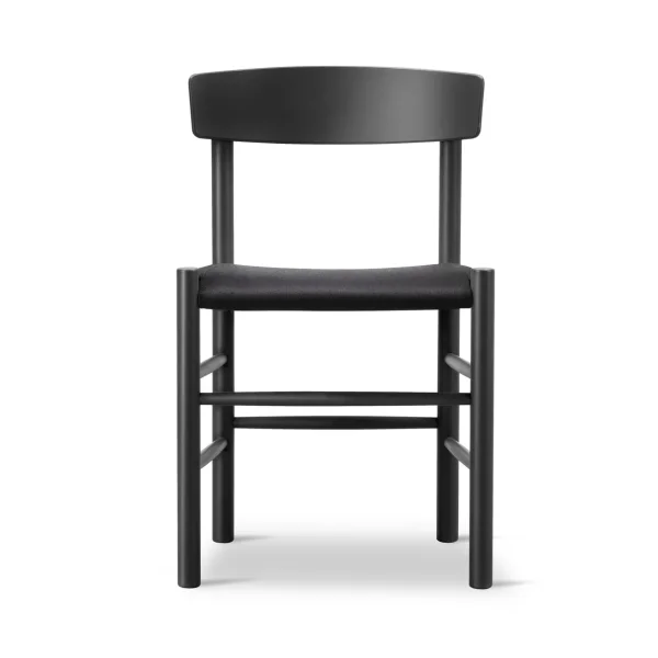 Fredericia Furniture J39 chair Black lacquered oak-black canvas