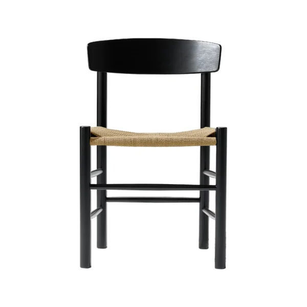Fredericia Furniture J39 chair Black lacquered oak-braided natural