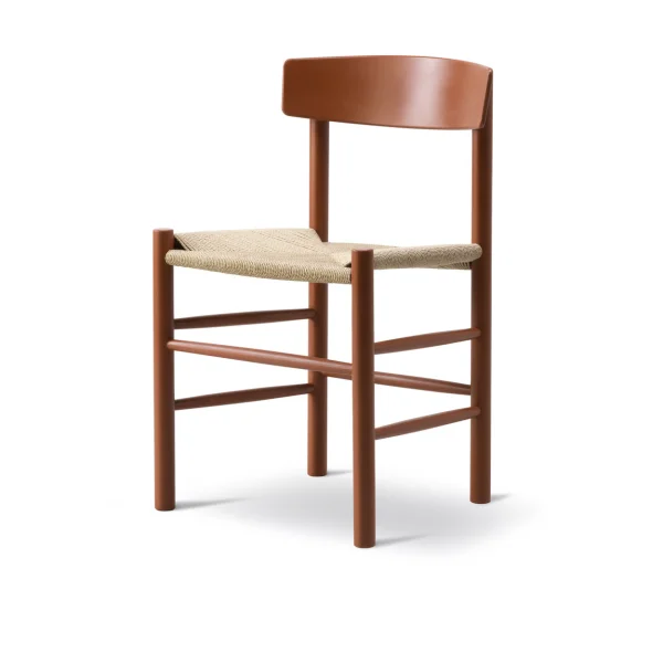Fredericia Furniture J39 chair Herritage red-braided natural