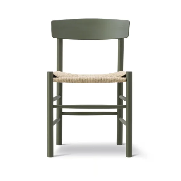 Fredericia Furniture J39 chair Khaki green-braided natural