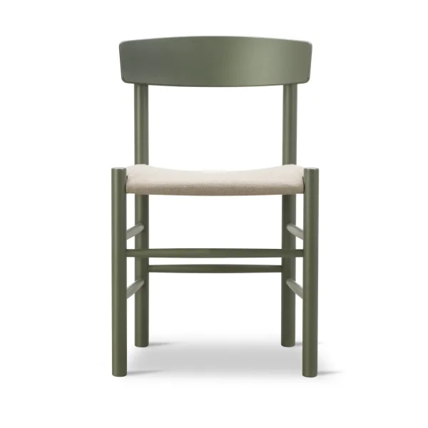 Fredericia Furniture J39 chair Khaki green-natural canvas