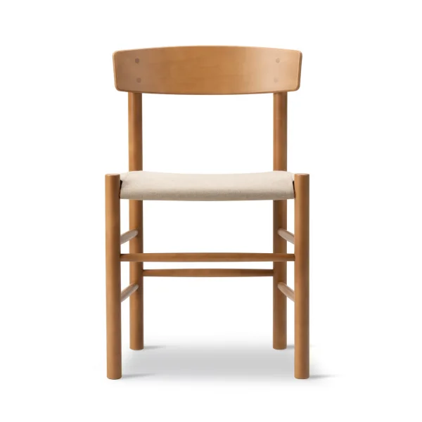 Fredericia Furniture J39 chair Vintage lacquered beech-canvas natural
