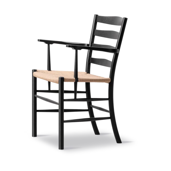 Fredericia Furniture Klint armchair Natural-woven black-lacquered oak