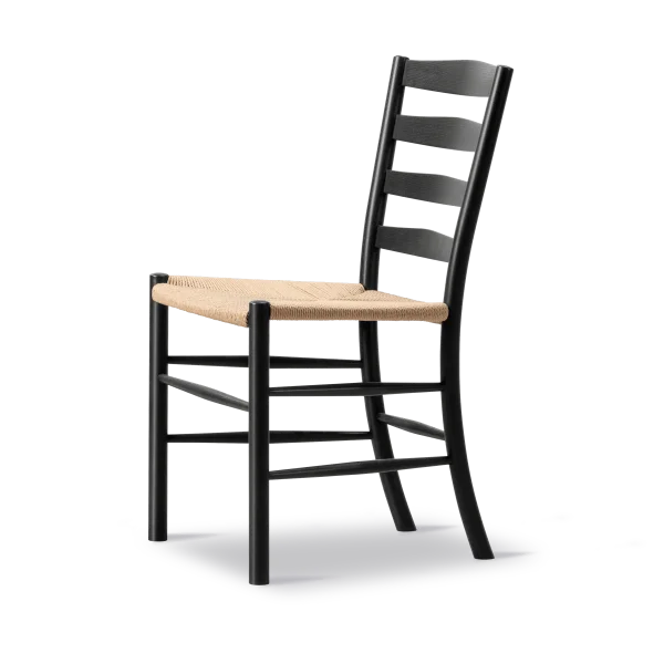 Fredericia Furniture Klint chair Natural-woven black-lacquered oak