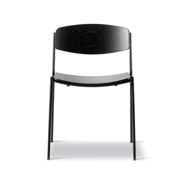 Fredericia Furniture Lynderup 3080 chair Black ash-black steel frame