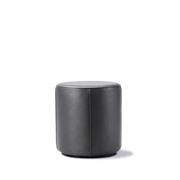 Fredericia Furniture Mono seat pouf Leather omni 301 black-Ø39 cm