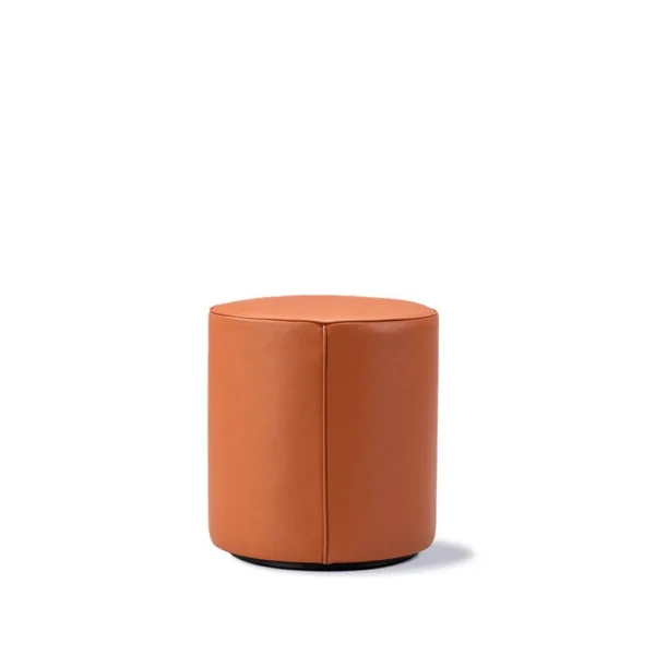 Fredericia Furniture Mono seat pouf Leather omni 307 cognac-Ø39 cm