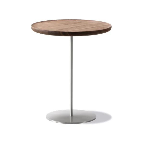 Fredericia Furniture Pal 6755 side table Walnut-brushed steel-Ø44 cm