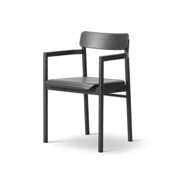 Fredericia Furniture Post 3445 armchair Black lacquered oak