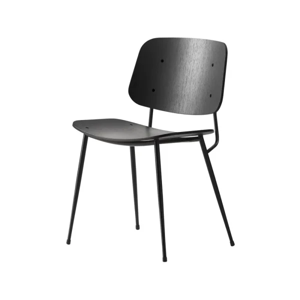 Fredericia Furniture Søborg Metal chair Black-black lacquered steel