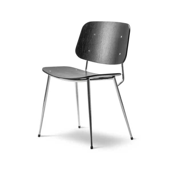 Fredericia Furniture Søborg Metal chair Black-chrome frame