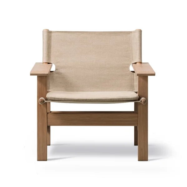 Fredericia Furniture The Canvas Chair armchair Canvas natural-light oiled oak frame, incl. canvas cushion