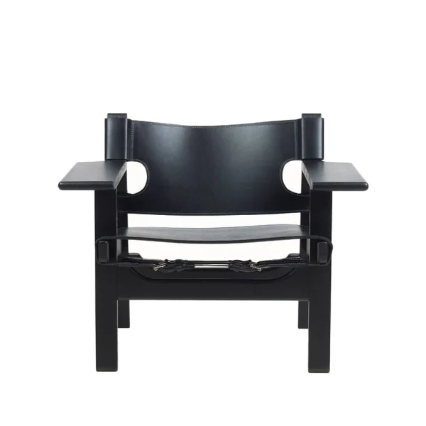 Fredericia Furniture The Spanish armchair Leather black-black lacquered oak