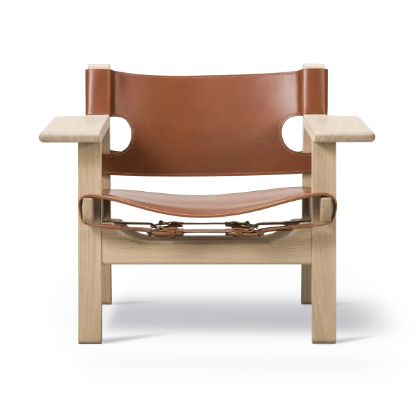 Fredericia Furniture The Spanish armchair Leather cognac-soaped oak