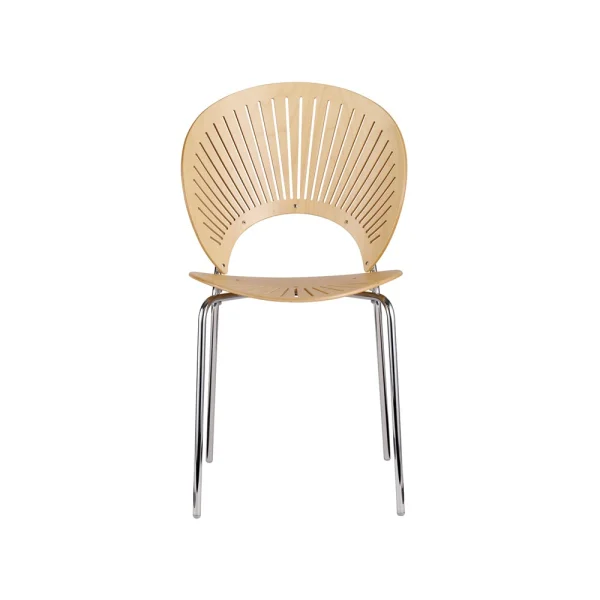 Fredericia Furniture Trinidad 3398 chair Clear lacquered beech-legs chrome