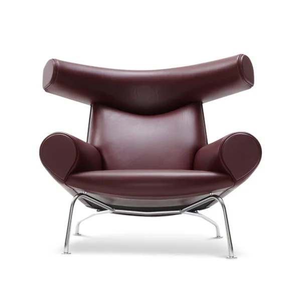 Fredericia Furniture Wegner Ox armchair Leather max 93-chrome