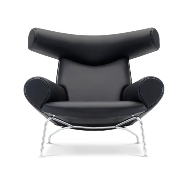 Fredericia Furniture Wegner Ox armchair Leather max 98-chrome