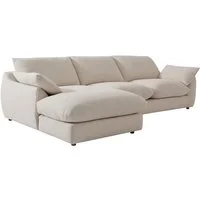 Fulton Chaise Sofa, Corner Sofa, Left Hand Facing, Left Hand Facing, Light Neutral - Andrew Martin Linen