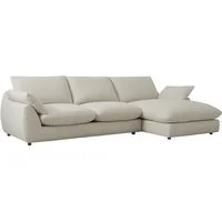 Fulton Chaise Sofa, Corner Sofa, Right-Hand Facing, Right Hand Facing, Light Neutral - Andrew Martin Linen