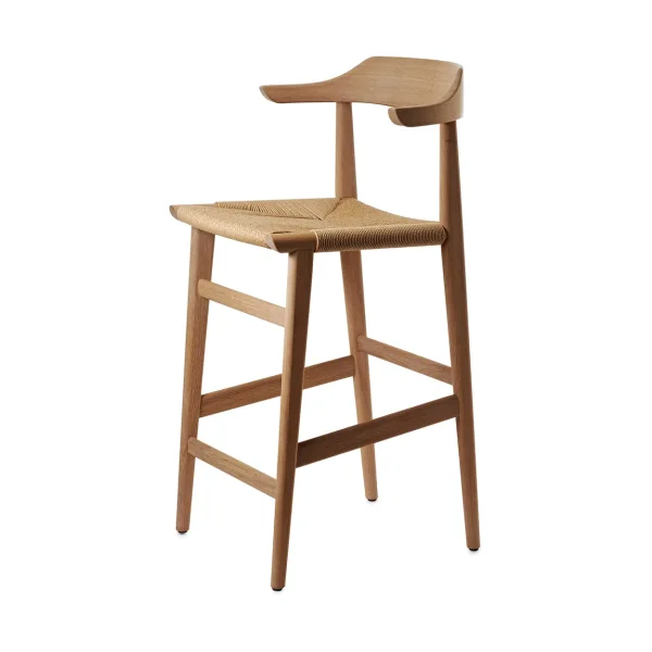 Gärsnäs Hedda bar stool Oak natural monocoating-paper cord natural