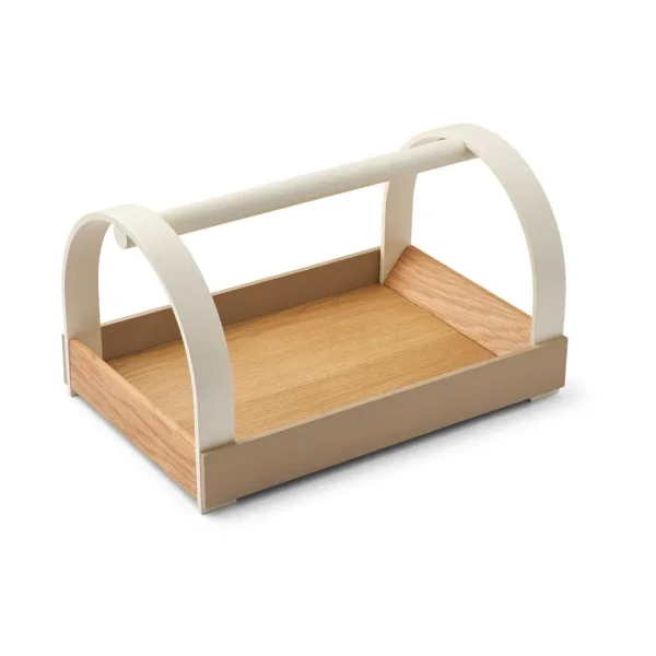 Gejst Kydo tray with handles 40.5x27x23.5 cm Oak-beige white