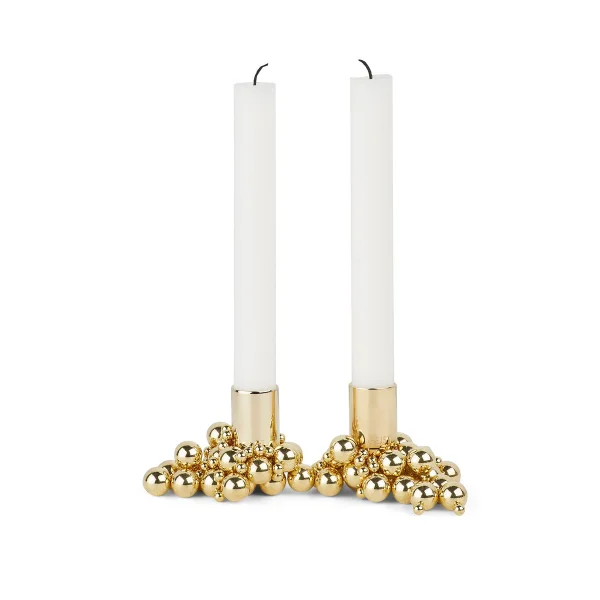 Gejst Molekyl candlestick 2 brass