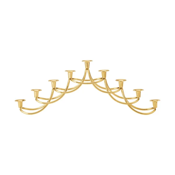 Georg Jensen Harmony menorah candle holder Gold-plated stainless steel