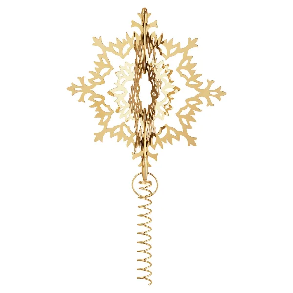Georg Jensen Ice Flower Christmas tree topper Gold-plated