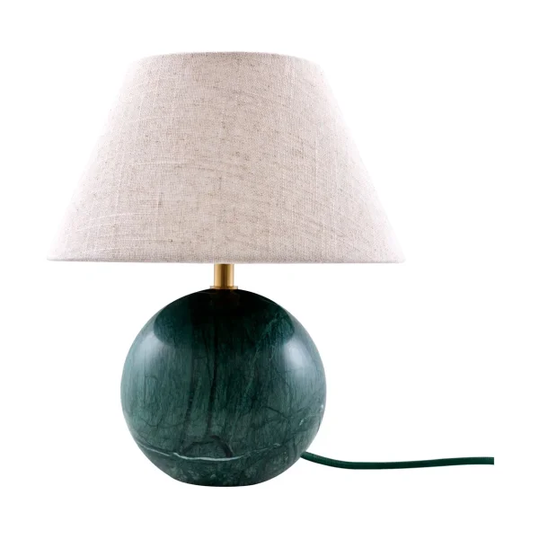 Globen Lighting Castello 24 table lamp Dark green marble, white shade