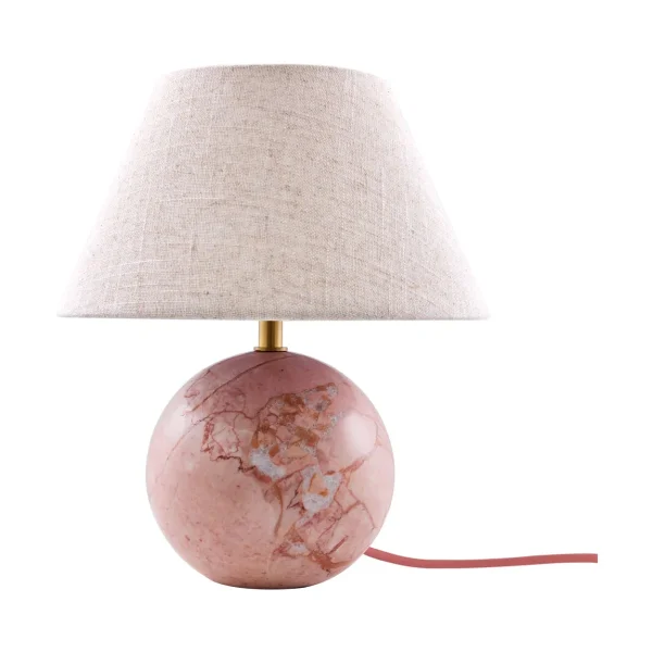 Globen Lighting Castello 24 table lamp Dusty pink marble, white shade
