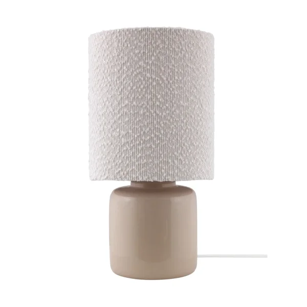Globen Lighting Florian table lamp White bouclé/beige, Ø20x39 cm
