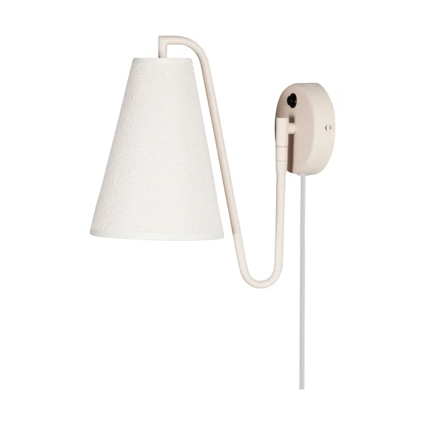 Globen Lighting Lou wall lamp Bouclé white-beige