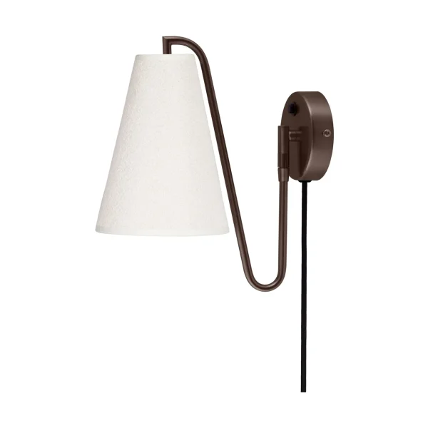 Globen Lighting Lou wall lamp Bouclé white-bronze