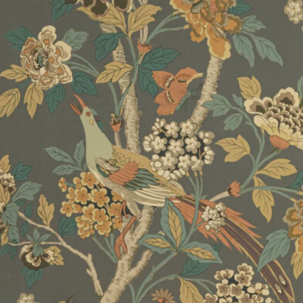GP & J Baker | Hydrangea Bird | Charcoal/Sienna