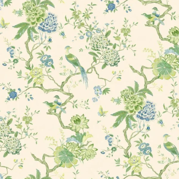GP & J Baker | Oriental Bird | Green/Blue