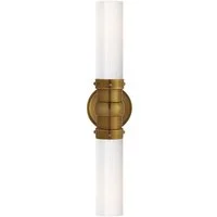 Graydon Double Wall Light Brass, Light, Hand-Rubbed Antique Brass - Andrew Martin