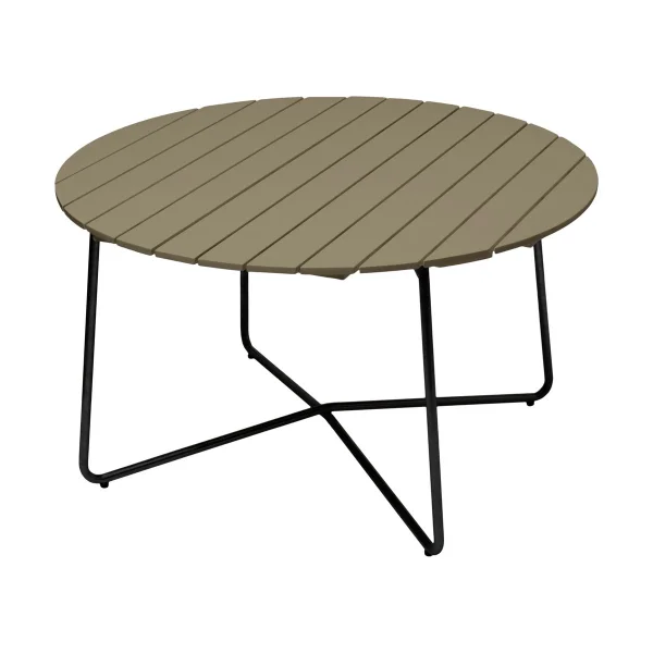 Grythyttan Stålmöbler 9A dining table Light green oak-black, Ø120 cm
