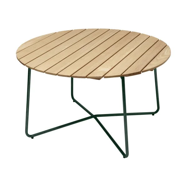 Grythyttan Stålmöbler 9A dining table Oiled pine-green, Ø120 cm