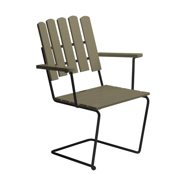 Grythyttan Stålmöbler A2 armchair Light green oak-black