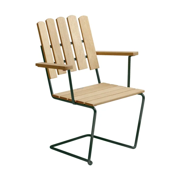 Grythyttan Stålmöbler A2 armchair Oiled pine-green