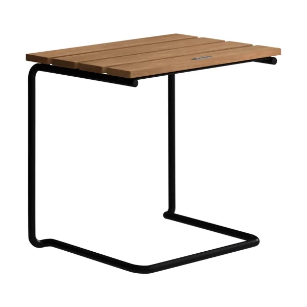 Grythyttan Stålmöbler A3 table/footstool Teak-black steel frame