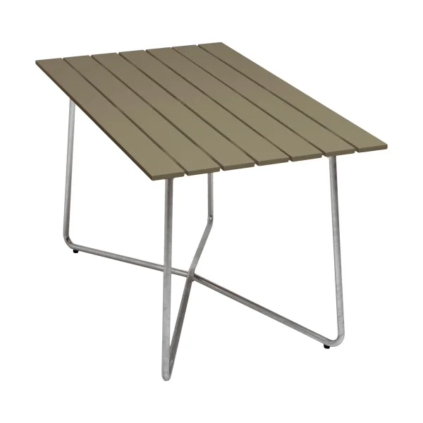 Grythyttan Stålmöbler B25A table Light green oak-hot galvanized