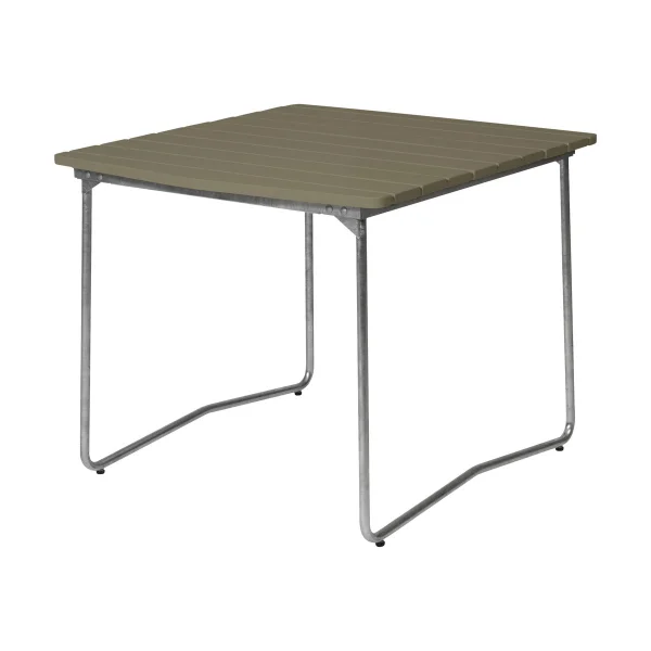 Grythyttan Stålmöbler B31 84 dining table Light green oak-hot galvanized
