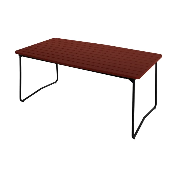 Grythyttan Stålmöbler B31 dining table Dark red lacquered oak-black steel frame, 170x92 cm