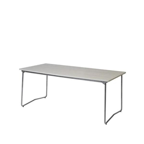 Grythyttan Stålmöbler B31 dining table White lacquer oak-hot-dip galvanized
